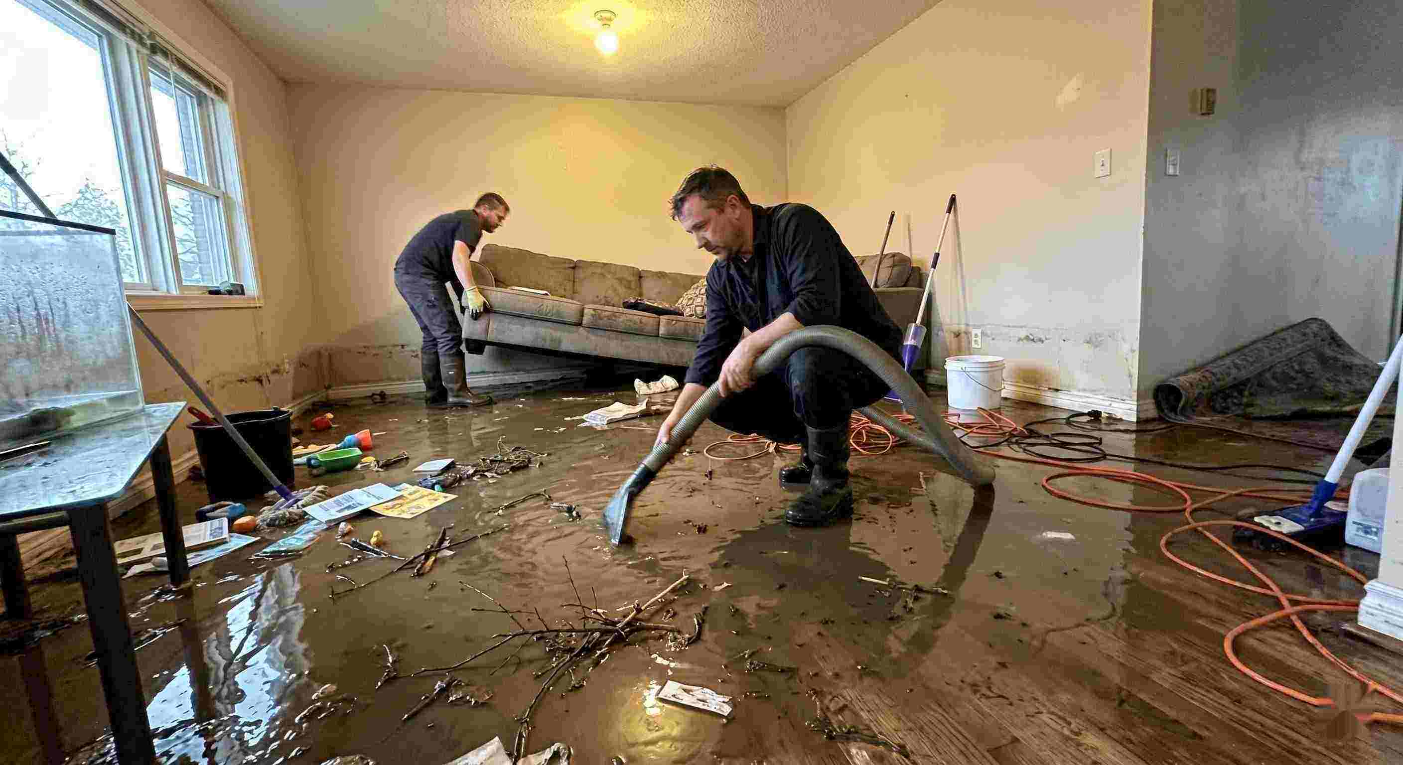 flood water extraction service removing contaminated water from flooded home in Salt Lake City